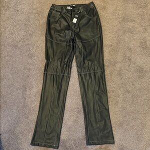 Black Faux Leather Pants
